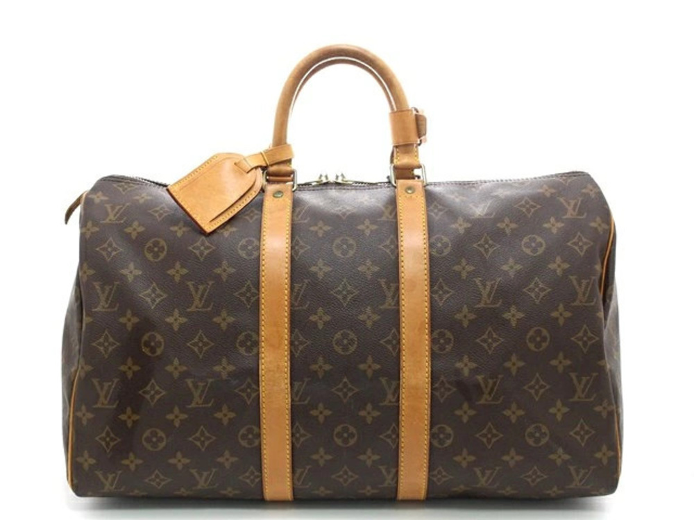 LOUIS VUITTON Keepall Boston Bag Travel Monogram